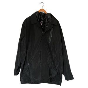 T-Tech Tumi Black Lightweight Quilted Lining Men's XL Windbreaker Jacket Hiking